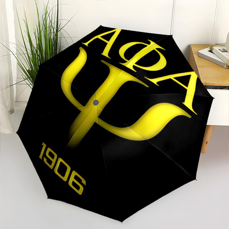 Складной зонт с принтом логотипа Alpha Phi Alpha, для улицы, отдыха и путешествий, прочная ткань зонта, подарок на день рождения и праздник