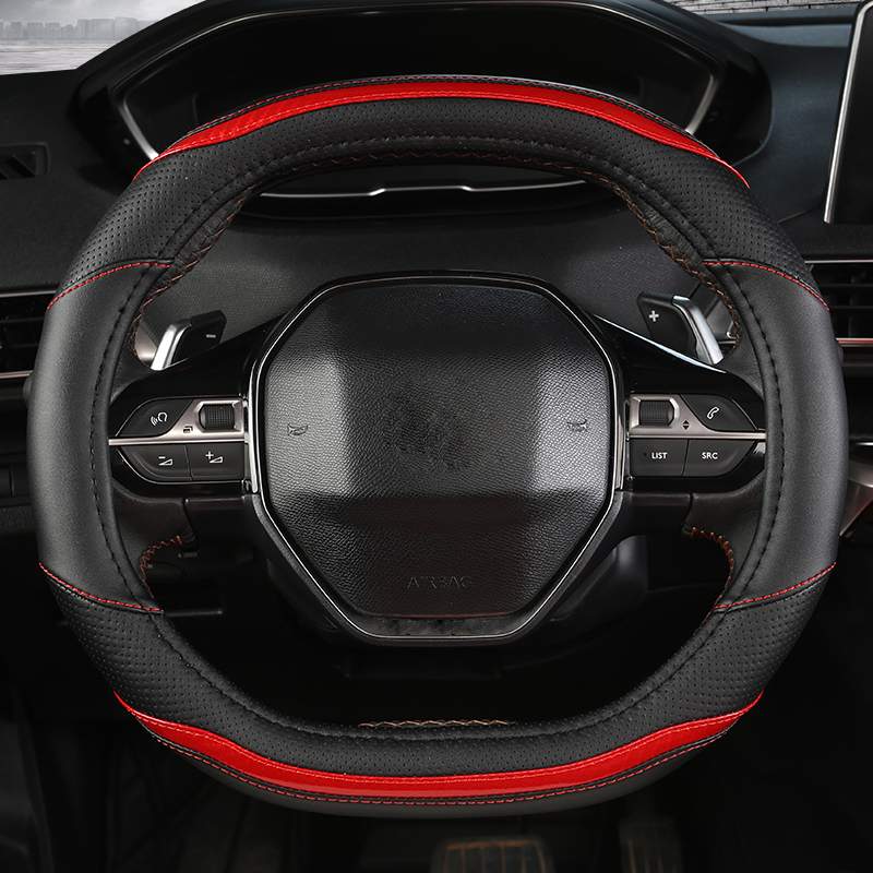 Чехол на руль автомобиля из искусственной кожи для Peugeot 3008 4008 5008 Аксессуары для рулевого управления