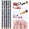 5 шт., набор ручек со стразами, восковая ручка для расстановки шариков, карандаш-сепаратор для кристаллов, ручки для дизайна ногтей, маникюрные инструменты для нанесения точек