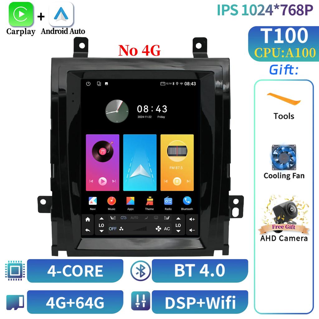 9.7“ For Cadillac Escalade GMT900 3 2006-2014 SLS 2007-2012 Car Radio Carplay Multimedia Player Bluetooth Intelligent Android 14