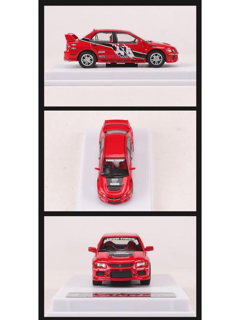 1:Коллекция украшений - модель автомобиля из сплава Mitsubishi Lancer EVO IX в масштабе 1/64