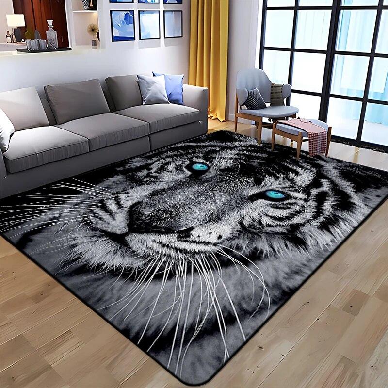 Ковер с принтом тигра и животного, домашний ковер, детская комната, стул для гостиной, прикроватный современный простой напольный коврик, кавайный ковер