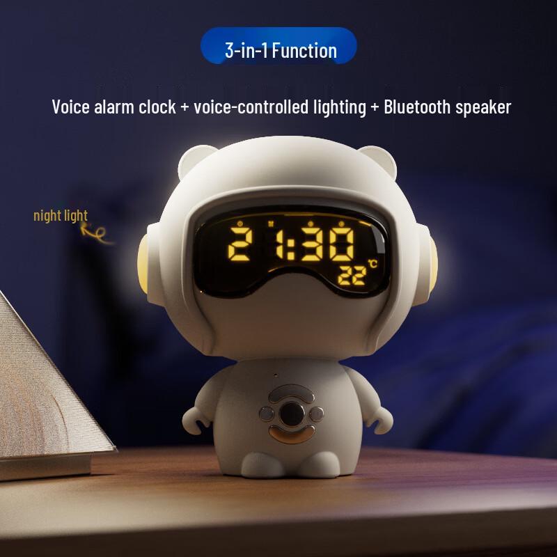 Bluetooth-колонка M1 Kuwa с будильником и ночником, штекер CN (адаптер в комплекте) (Китайская версия)