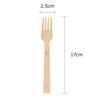 Одноразовые бамбуковые вилки HTB, 100 штук, 17 см, натуральный бамбук, неотбеленные, для коммерческого использования, на открытом воздухе, в кафе и на мероприятиях (HTB-BF100)