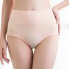 Women Panties Solid Color Comfortable Simple Anti-pilling Skin-touch High Elasticity Mid Waist Plus Size Tummy Control
