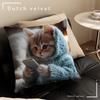 Милый котенок в наволочке с капюшоном: Уютно и очаровательно для вашего дома! Наволочка для диванной подушки, украшение для дома, 2D-печать