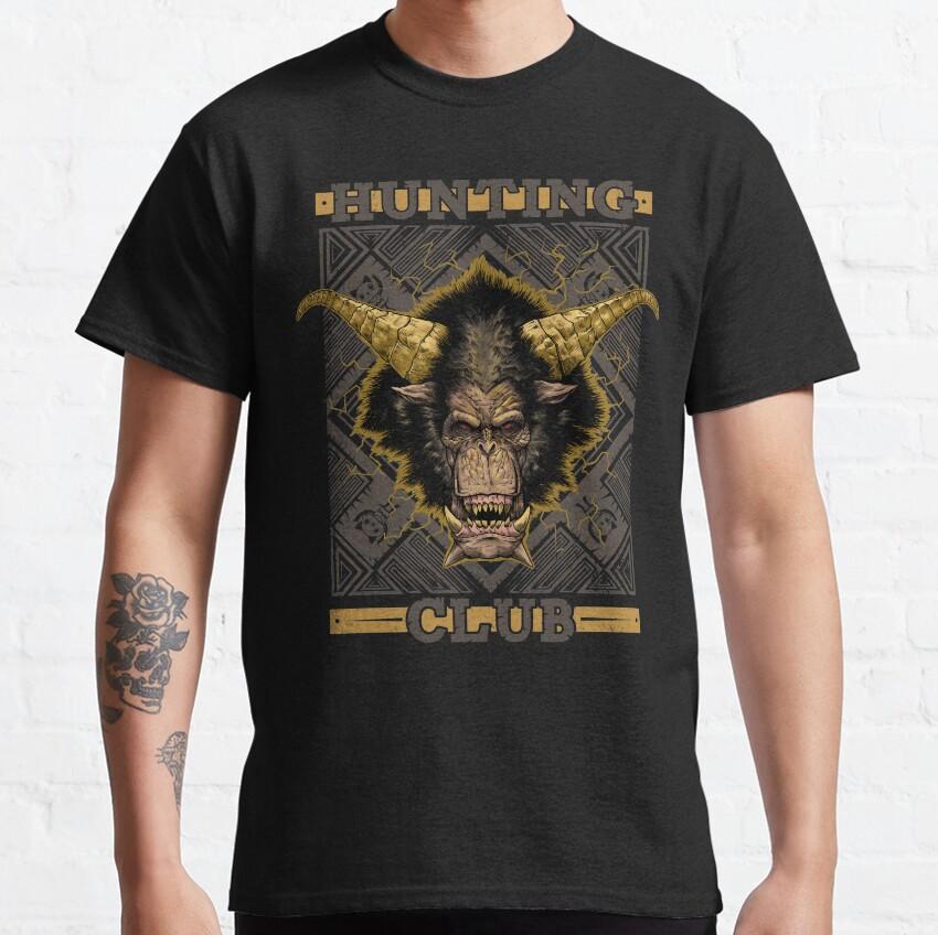Hunting Club Mizutsune Monster Hunter Gaming Videogames Hunt Vintage Cotton Tee Short Sleeve T Shirt for Men Plus Size Clothes