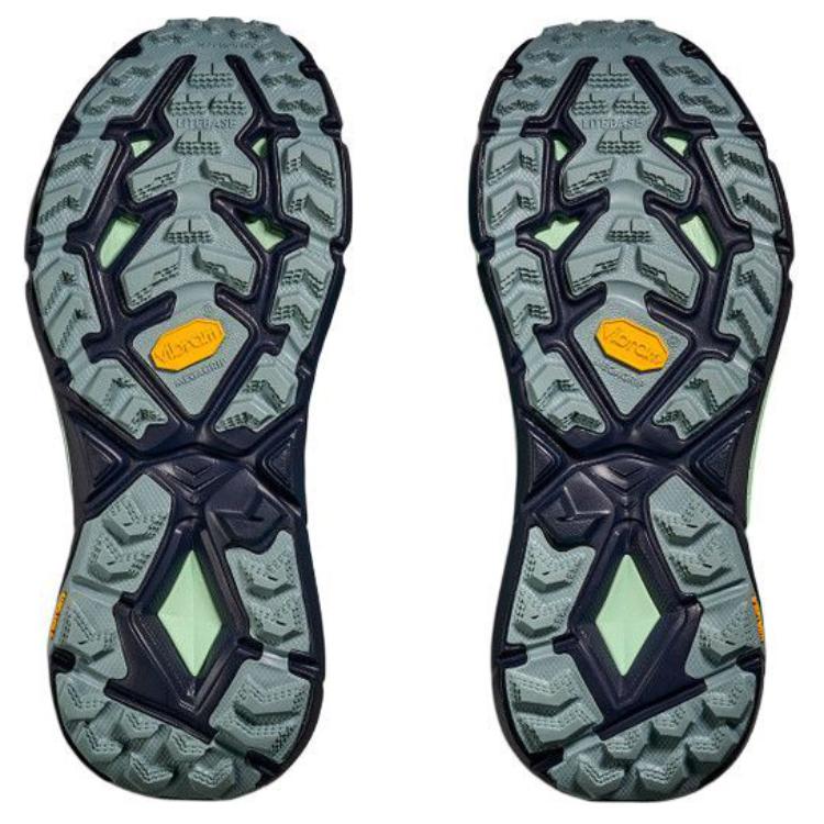 HOKA One One Mafate Speed 4 Comfortable Soft Non-Slip Durable Low-Top Trail Running Shoes Women Sneaker Gray Green 1131056-DTF