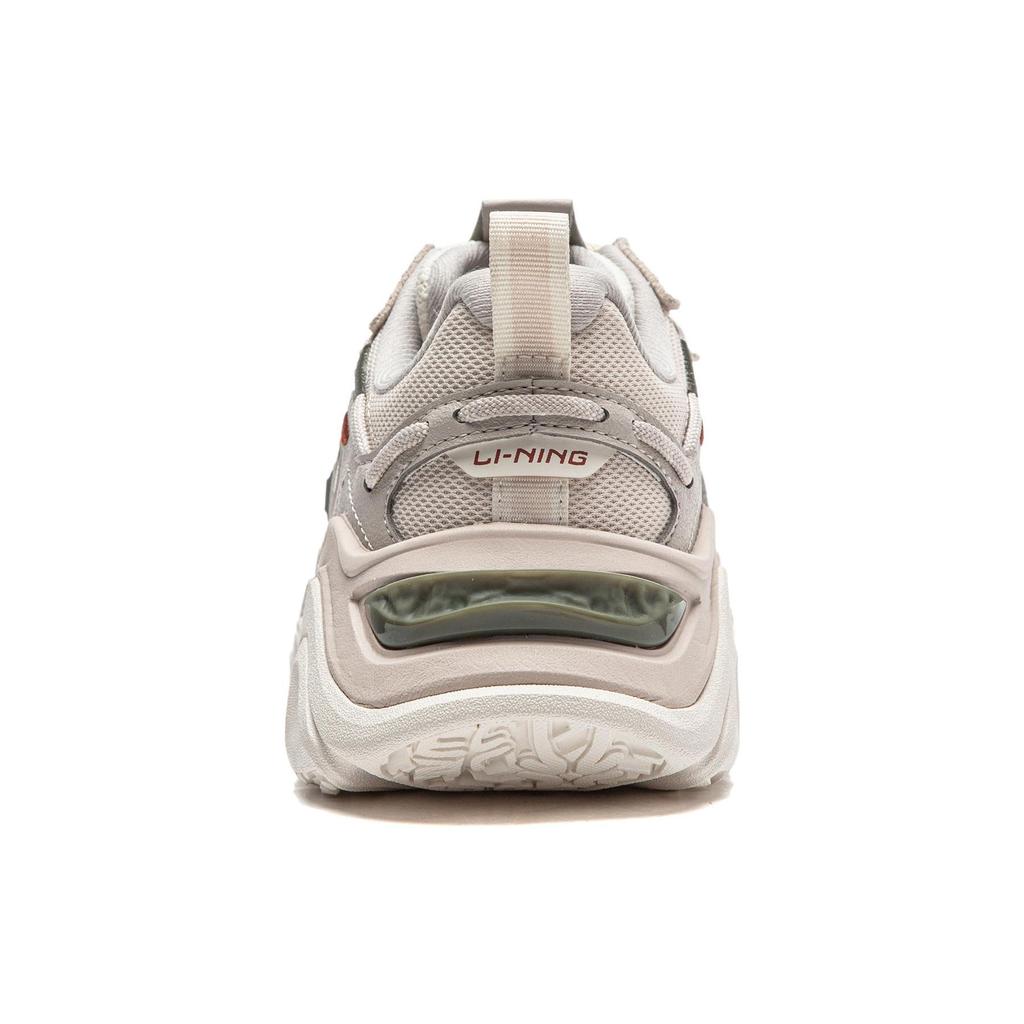 Li Ning Qian Xing Ce 2 CF Su Comfort Versatile Non-Slip Wear-Resistant Low-Top Casual Shoes Women Sneakers Mica-Gray AGLT168-3