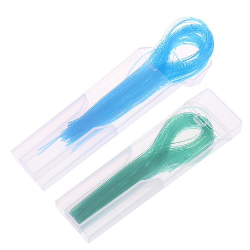 100Pcs Dental Floss Threader Dental Traction Line Oral For Crown Brace Bridge Implant Hoop Threading Braces Steel Traction