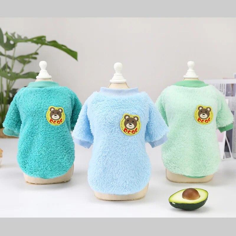 Warm Plush Pet Clothes for Small Dogs Cat Vest Coat Fleece Pet Dog Outfits Chihuahua Yorkies Shih Tzu Pug Costumes Clothing