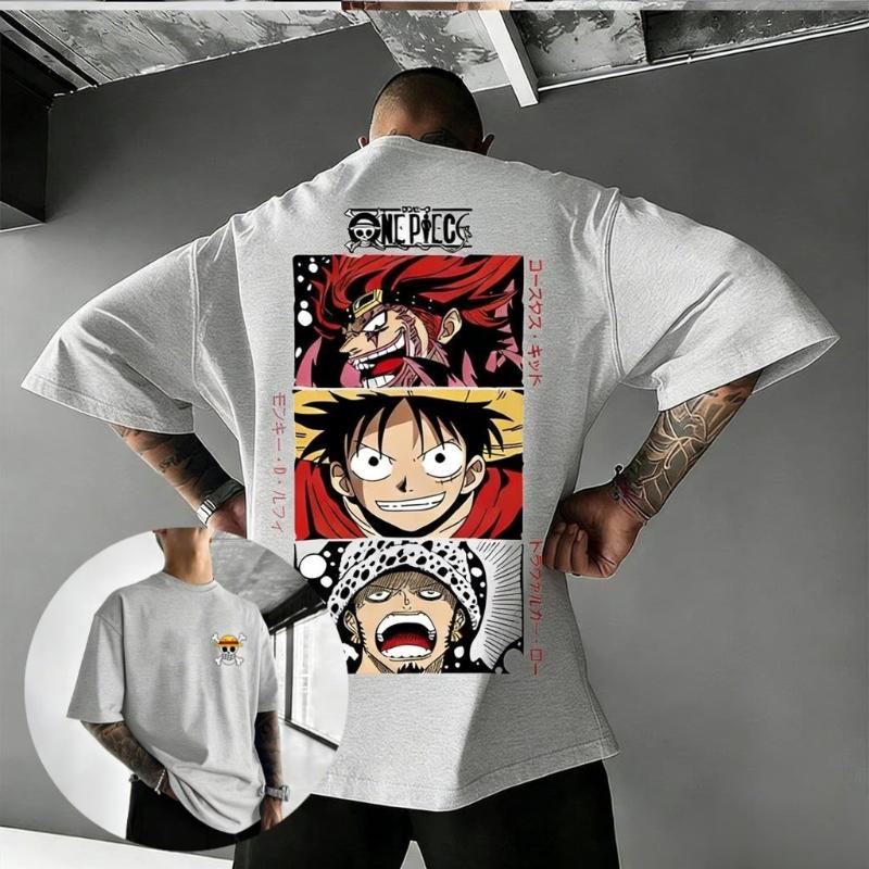 One Piece Luffy Zoro T Shirt Men Women Anime Graphic Tee Cotton Short Sleeve Tee Y2k 2026 Summer Trendy Casual Tops Streetwear