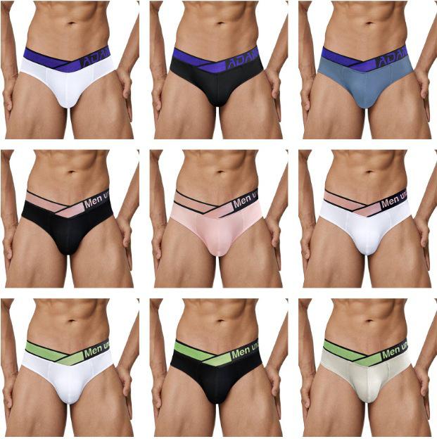Men's Low-Rise Laser Gradient Briefs - Breathable Modal with U-Convex Pouch and Hip-Lifting Design