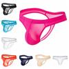 Thong Ultra Thin Ice Silk Solid Color Sexy Low Waist Semi Transparent Men's Daily Casual Underwear