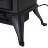 Electric Fireplace with Retro Flame Effect, 1000-2000W Thermostat and Dimmable Light, Black