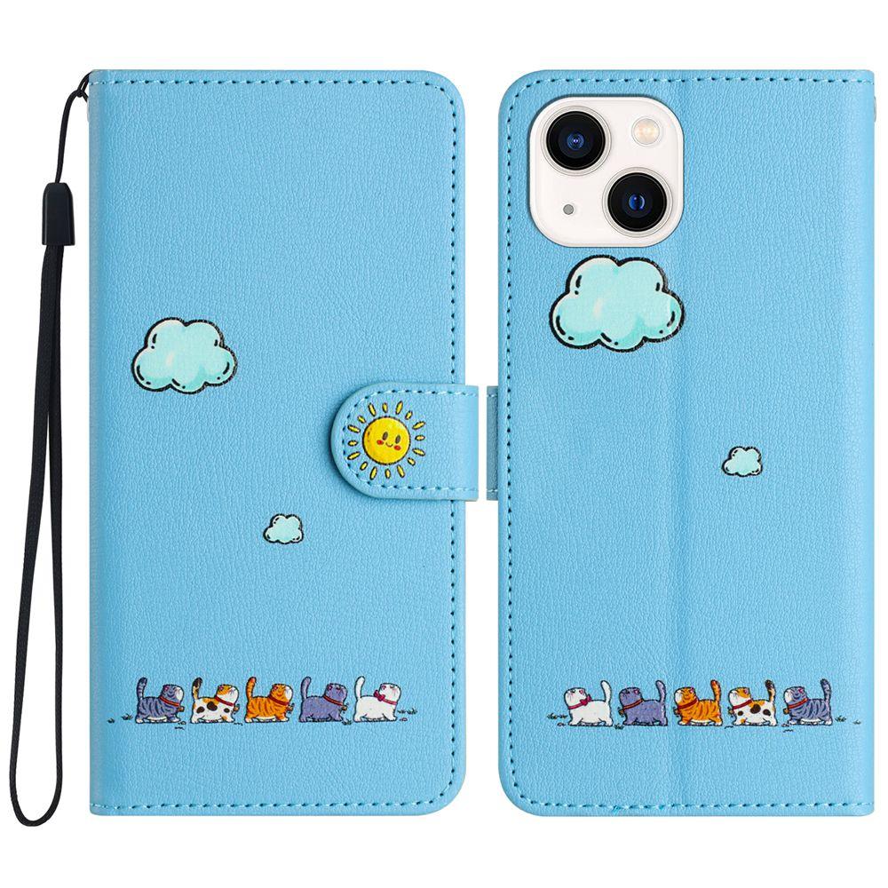 Чехол для iPhone 11 13 Cute Cat Phone Case для iPhone 16 15 14 13 12 11 Pro Max X XR 7 8 Plus SE Cases Leather Wallet Flip Back Cover