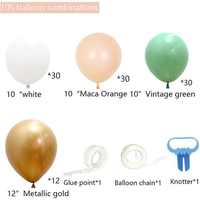 Kit de décoration - Non spécifié - Arche Ballons - Vert et Or - 102 pièces - Anniversaire, Mariage