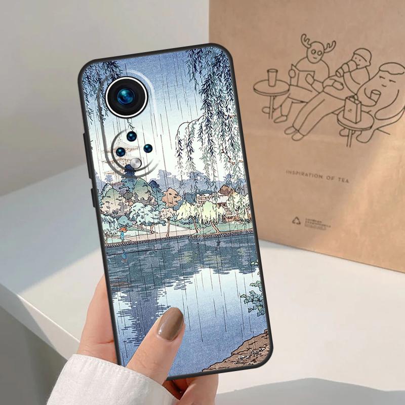 Японское искусство Укиё-э Чехол для Honor Magic 8 Pro 5 6 7 Lite Для Honor Win RT 200 400 50 70 90 X8b X9a X9b X9c X9d