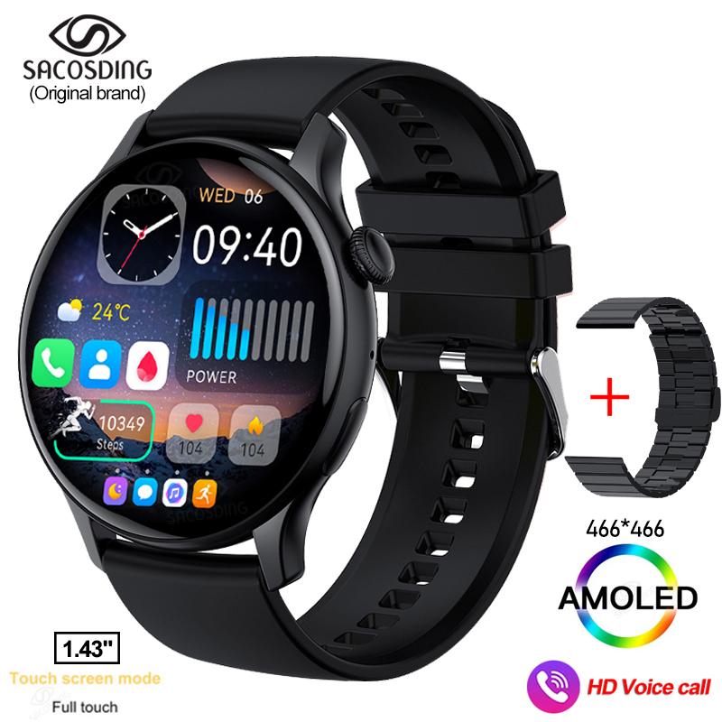 Bluetooth Call Smart Watch для мужчин и женщин, настраиваемые циферблаты, Amoled дисплей, часы для фитнеса, Ip68, водонепроницаемые спортивные Smartwatch для мужчин