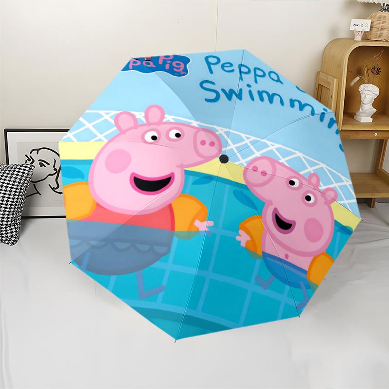1pc Pink Pig (7) Umbrella, Sun Protection, And UV Shielding. It Has Eight Sturdy Ribs for Outdoor Use And Perfect Gift