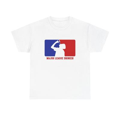 Major League Drinker Graphic T Shirt Funny Beers Unisex Heavy Cotton Tee