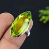 Peridot Handmade 925 Sterling Silver Jewelry Ring Size 7 P0c61
