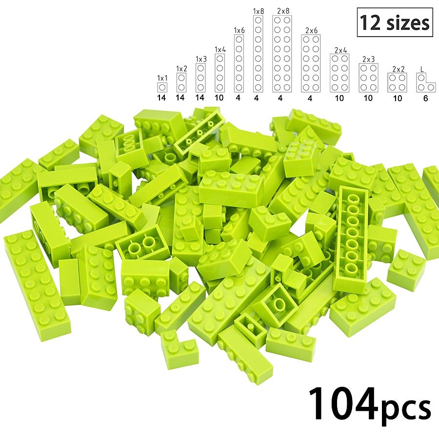 DIY Building Blocks Wall Figures Bricks 1x2 1x3 1x4 L Dots Educational Creative Construction Brick Size Compatible Small Bricks