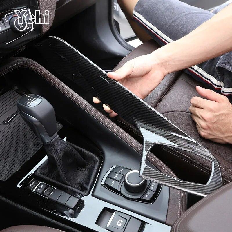 LHD для BMW X1 F48 2016-автомобильные аксессуары из углеродного волокна ABS Центральная мультимедийная панель управления автомобиля для BMW X2 F47 2018-