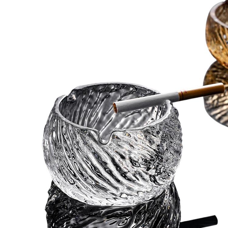 High-End Glass Ashtray for Home, Office & Car - Stylish & Creative Design