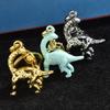 Alloy Flamingo Pendant Cute Cartoon Big Dinosaur Keychain Premium Bag Keychain Pendant
