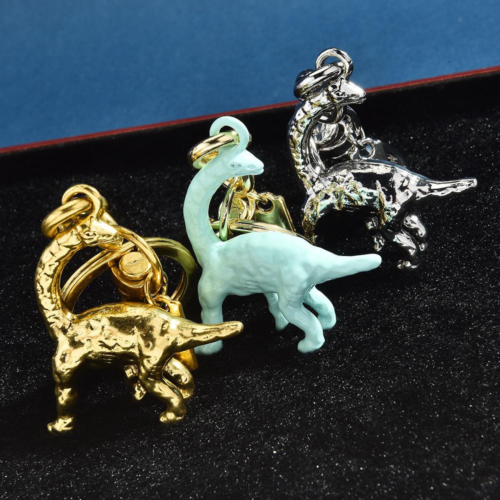 Alloy Flamingo Pendant Cute Cartoon Big Dinosaur Keychain Premium Bag Keychain Pendant
