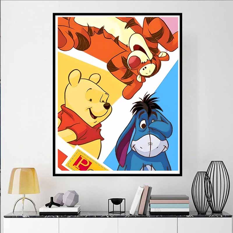 Disney Diamond Painting 5D DIY Winnie The Pooh and Friends Illustration Art Mosaic Embroidery Decoration Cross Stitch Gift