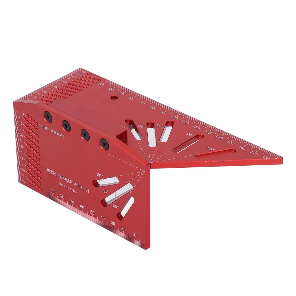 Квадратная измерительная линейка многофункциональная алюминиевый сплав 30 45 60 90 градусов 3D измерение угла скоса