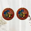 United States 250th Anniversary Acrylic Hanging Decoration US Flag Round