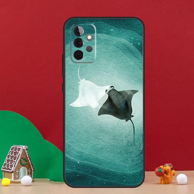 Animal Manta Ray Case For Samsung Galaxy A54 A06 A16 A26 A36 A56 A53 A32 A52 A33 A13 A55 A35 A15 A14 A34 A17