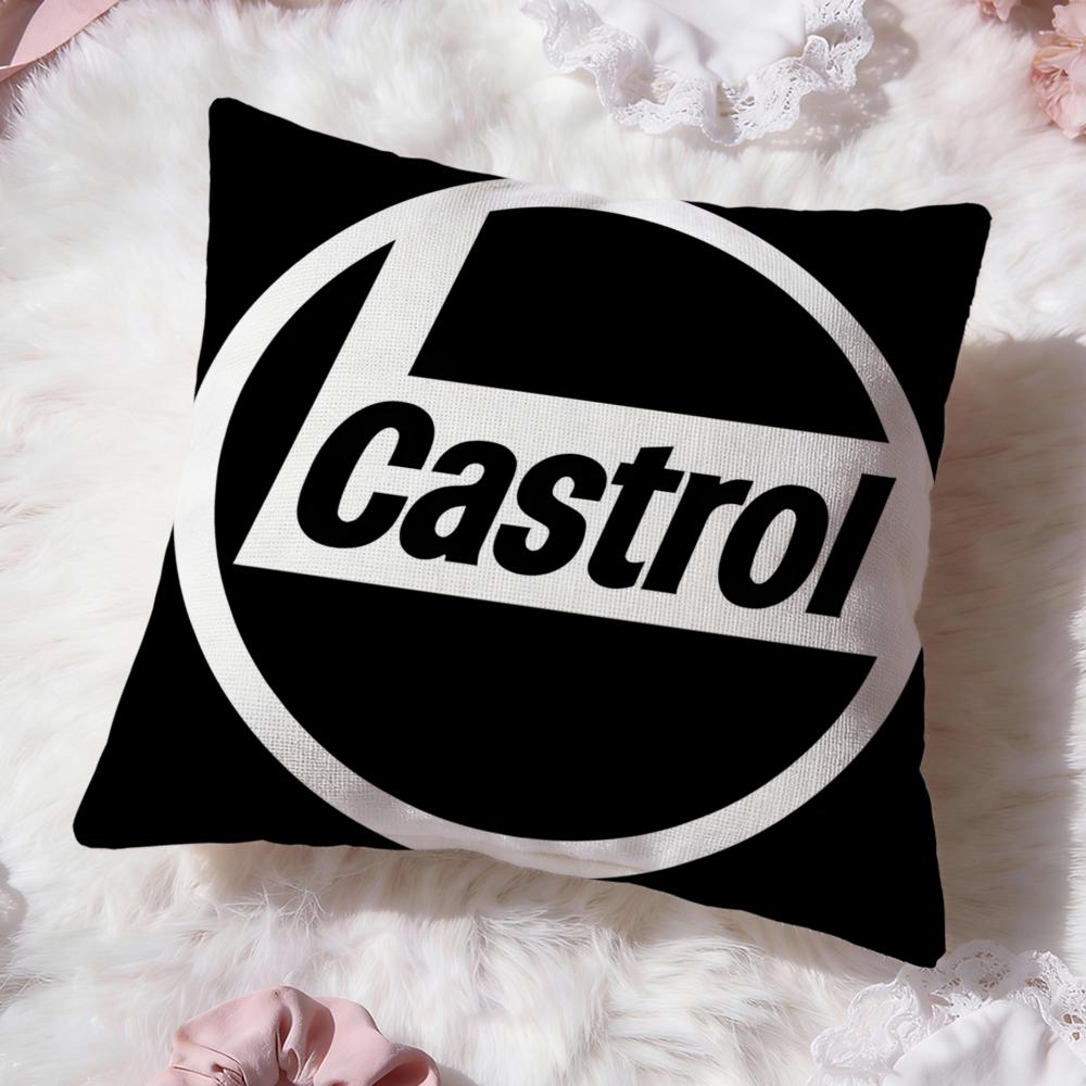 Логотип C-Castrol Чехол-подушка Премиум Комфорт Двусторонний Чехол для Подушки - Дизайн "Два в Одном" для Любой Комнаты и Салона Автомобиля