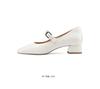 St&Sat/Saturday New Square Head Women's Shoes Retro Versatile Single Shoes French Spring Shallow Mouth Mary Jane Shoes