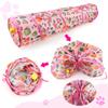 Foldable Long/Square Cat Tunnel Toy Summer Fruit Print Interactive Cat Tunnel with Rolling Ball Fun Pet Playground Cubes