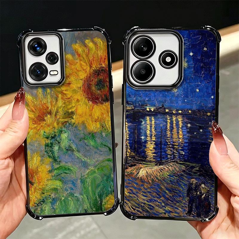 Эстетика масляной живописи Ван Гога Мягкий чехол для телефона Для Xiaomi Redmi Note 14 15 Pro Plus 13 12 11S 11T 5G 10 9S 9 Покрытие Защита от падения