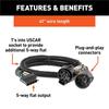 Trailer Connector 5-Pin To 7-Pin Wiring Harness(56584) Long 41 Inches For USCAR Vehicle-Side Trailer Adapter Custom
