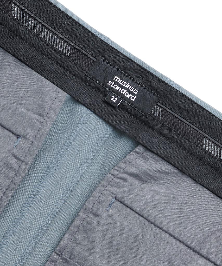 MUSINSA STANDARD Lightweight Tapered Hidden Banding Crop Slacks [Dusty Mint]