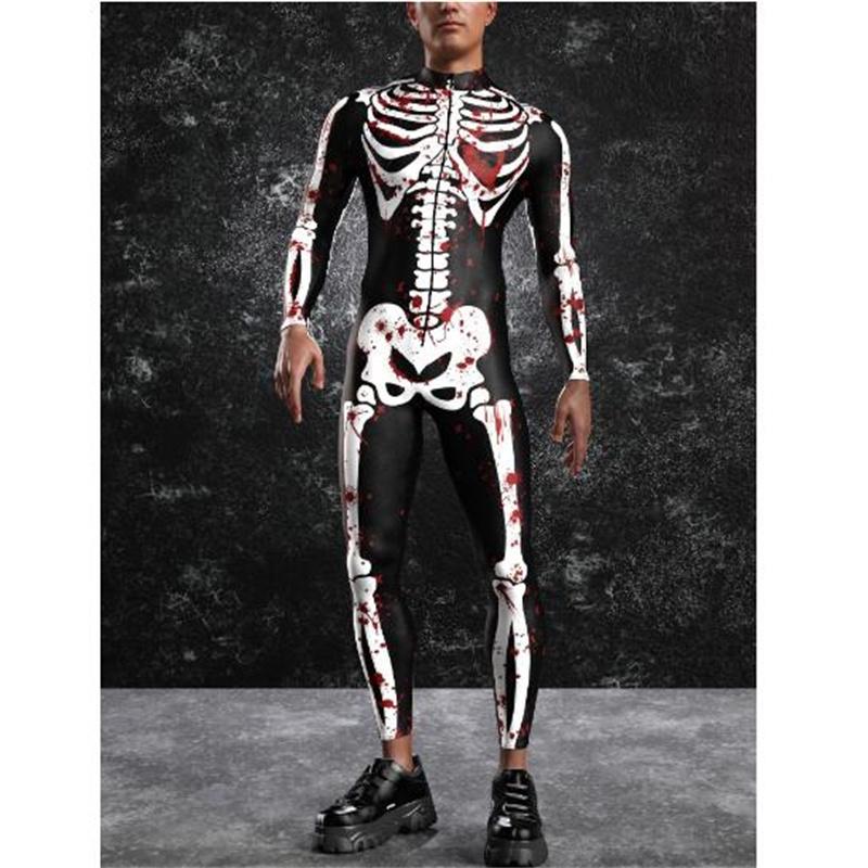 Мужской сексуальный комбинезон с цветным принтом, панк-костюм Morphsuit, костюм для косплея робота на Хэллоуин, костюм Zentai для праздничной вечеринки, боди для велоспорта, комбинезоны