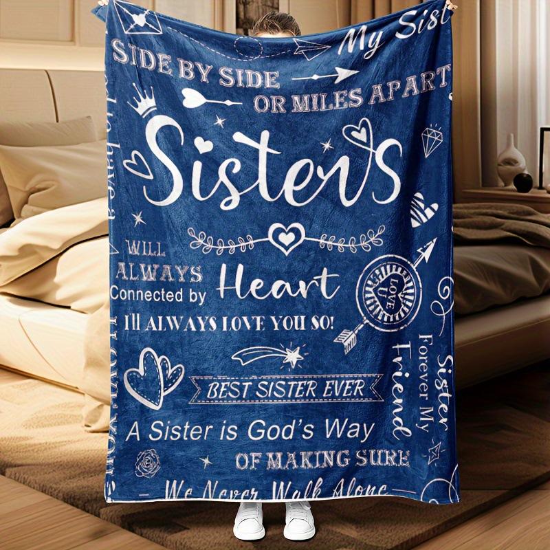 Warm Gift For Sister Flannel Blanket Lunch Break Blanket Digital Printed Blanket