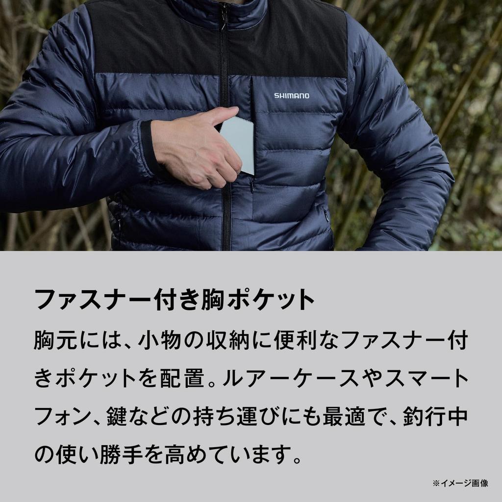 SHIMANO Tech Down Jacket Size L WJ-012X Navy,