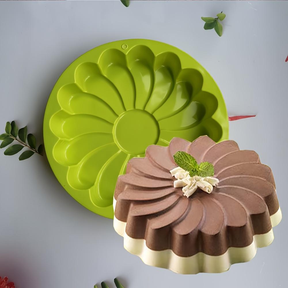 Sun Flower Mousse Design Silicone Cake Mold Food Grade Dessert Bakeware Jelly Egg Tart Bread Mold Kitchen Accessory Baking Tools