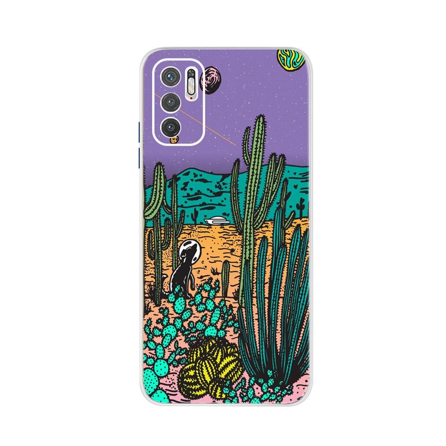 Чехол Для Xiaomi Redmi Note 10 5G Capa Цветы Мягкий Силикон Чехлы Для Redmi Note 10 Note10 10T Poco M3 Pro 4G 5G Прозрачный Fundas