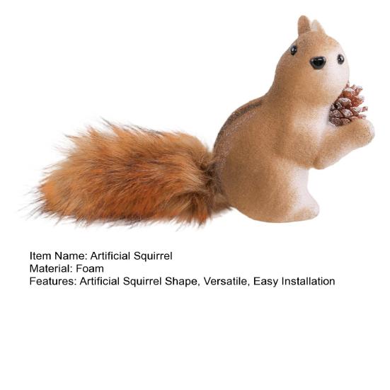 Искусственная белка Рождественское подвесное украшение Праздничный кулон Домашний настенный декор Украшение для рождественской елки