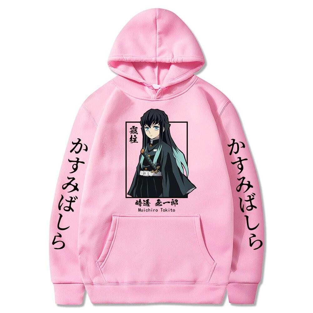 Demon Slayer Muichiro Tokito Graphic Hoodie Pullover Harajuku Streetwear Hoodies Winter Sweatshirt