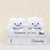 Charming White Cloud Plush Toy With Soft Fabric And Cute Design For Keychain Use