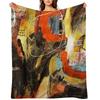 The Family Fire - Abstract Painting Throw Blanket Softest Single wednesday Loose Blankets